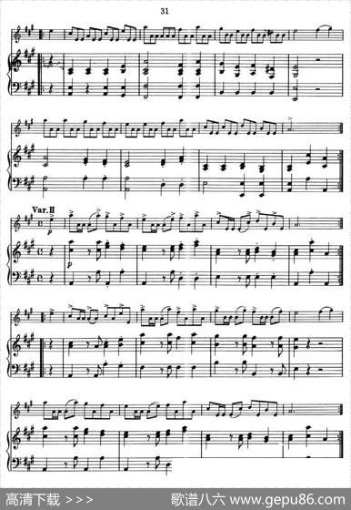 优美的变奏曲（小提琴+钢琴伴奏）