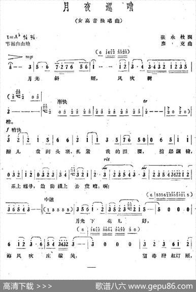 月夜巡哨 - 张永枚|彦克