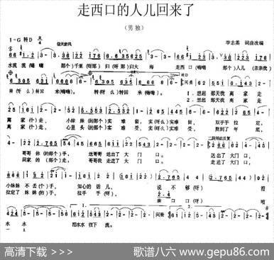 走西口的人儿回来了（李志英词曲） - 李志英|李志英