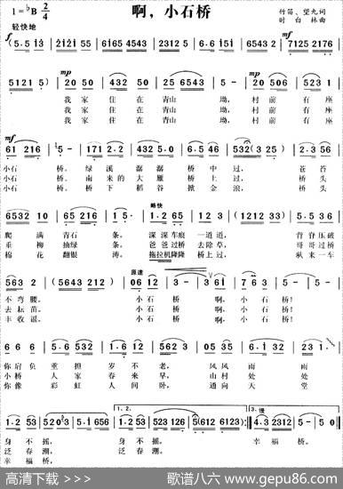 啊，小石桥（黄梅调歌曲） - 竹笛、望九|时白林