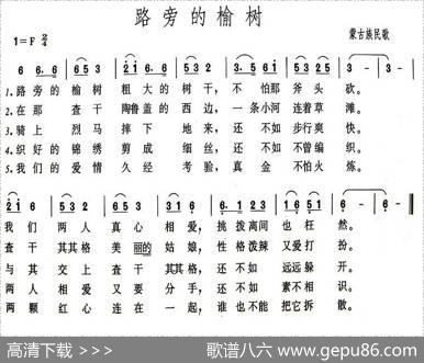 路旁的榆树