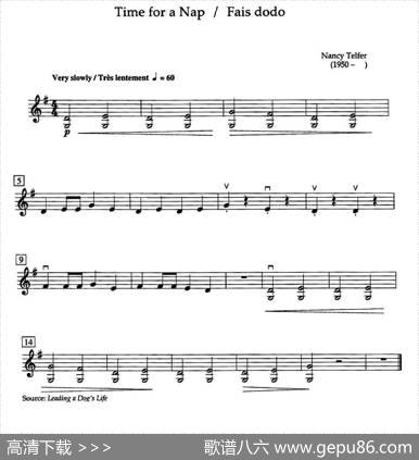NancyTelfer-TimeforaNap（加拿大小提琴考级·预备级）