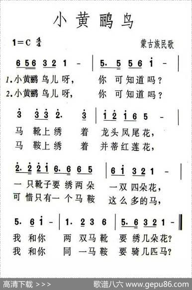 小黄鹂鸟