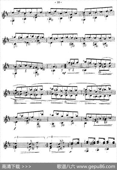 小步舞曲（西班牙吉他古典式独奏）|[德]贝多芬作曲、余音耕编曲