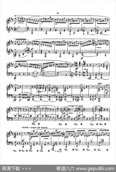 肖邦钢琴谐谑曲ChopinScherzo（No.1b小调，Op.20）