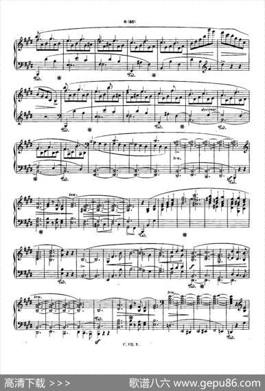 肖邦钢琴谐谑曲ChopinScherzo（No.4E大调，Op.54）
