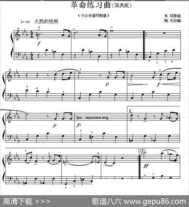 肖邦钢琴小曲：革命练习曲|陶天改编