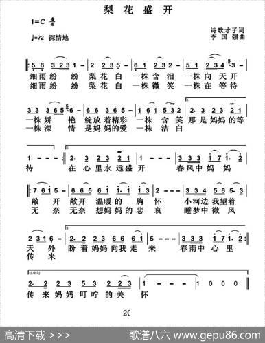 梨花盛开 - 诗歌才子|李国强