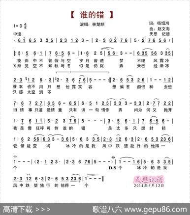 谁的错 - 杨绍鸿|赵文海