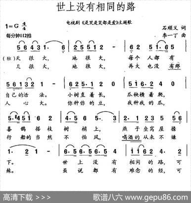 世上没有相同的路（电视剧《是哭是笑都是爱》主题歌） - 石顺义|李一丁