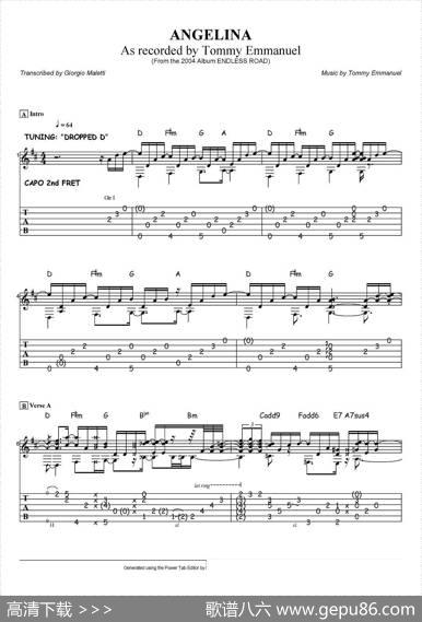 tommyemmanuel：angelina（指弹吉他）|tommyemmanuel