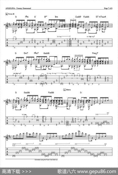 tommyemmanuel：angelina（指弹吉他）|tommyemmanuel
