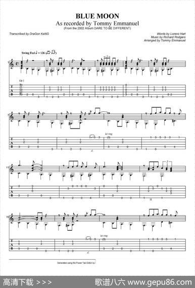 tommyemmanuel：bluemoon（指弹吉他）|tommyemmanuel