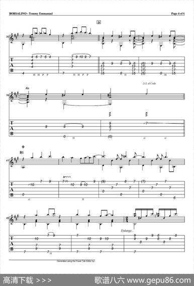 tommyemmanuel：borsalino（指弹吉他）|tommyemmanuel