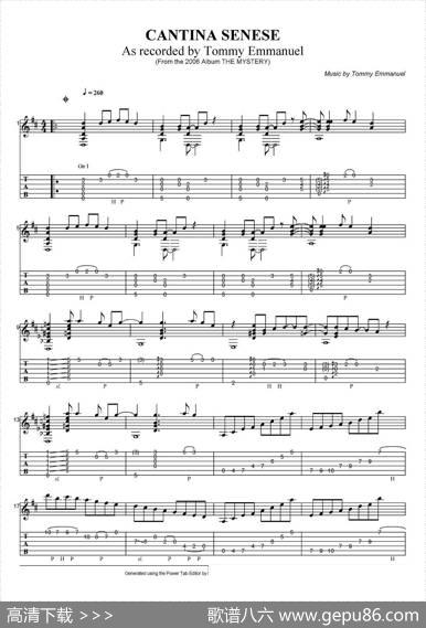 tommyemmanuel：cantinasenese（指弹吉他）|tommyemmanuel