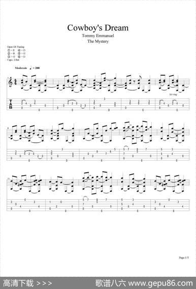 tommyemmanuel：cowboy‘sdream（指弹吉他）|tommyemmanuel