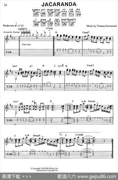 tommyemmanuel：JACARANDA（指弹吉他）|tommyemmanuel