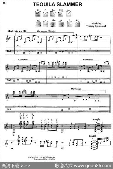 tommyemmanuel：TEQUILASLAMMER（指弹吉他）|tommyemmanuel