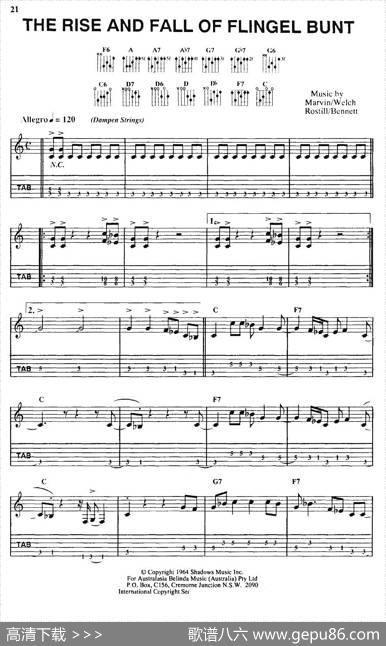 THERISEANDFALLOFFLINGELBUNT（指弹吉他）