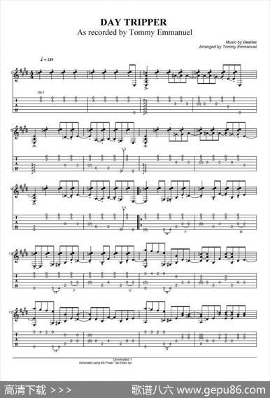 tommyemmanuel：daytripper（指弹吉他）|tommyemmanuel