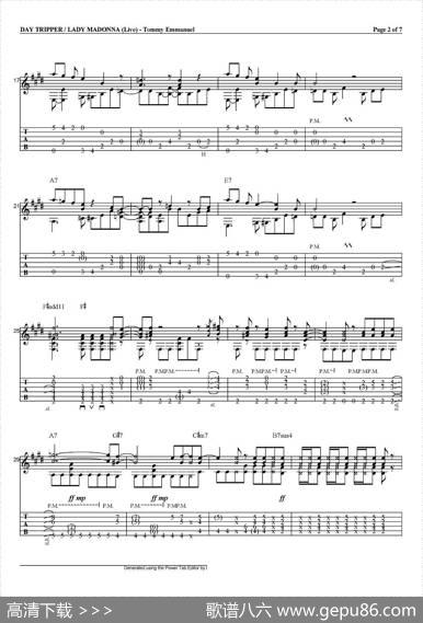 tommyemmanueldaytripperladymadonna（指弹吉他）|tommyemmanuel