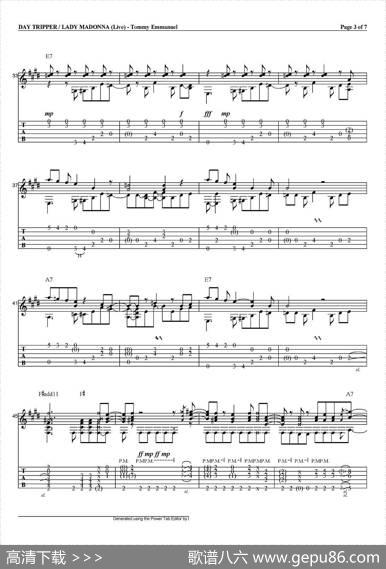 tommyemmanueldaytripperladymadonna（指弹吉他）|tommyemmanuel