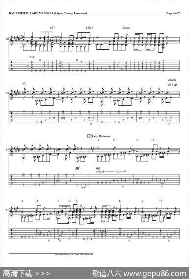 tommyemmanueldaytripperladymadonna（指弹吉他）|tommyemmanuel