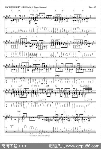 tommyemmanueldaytripperladymadonna（指弹吉他）|tommyemmanuel