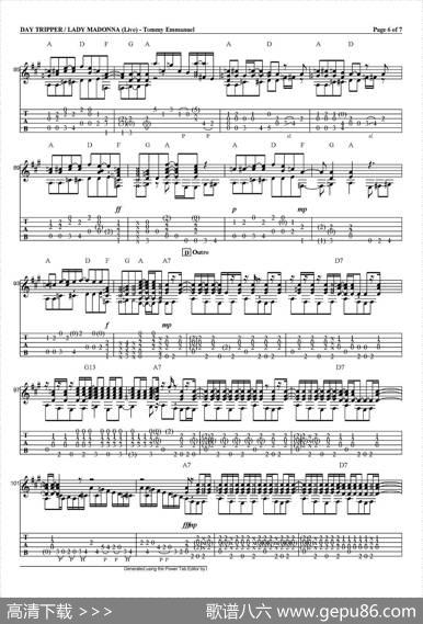 tommyemmanueldaytripperladymadonna（指弹吉他）|tommyemmanuel