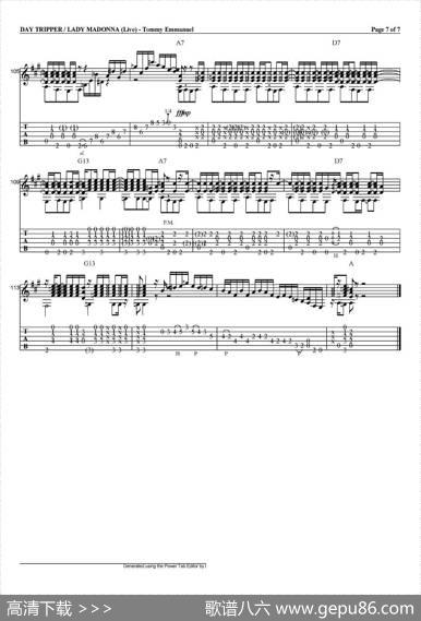 tommyemmanueldaytripperladymadonna（指弹吉他）|tommyemmanuel