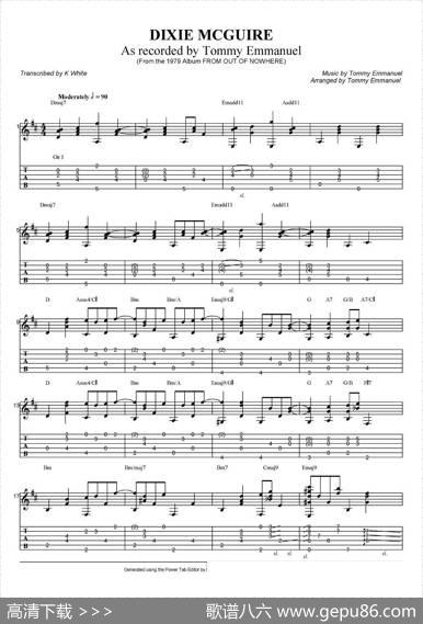 tommyemmanuel：dixiemcguire（指弹吉他）|tommyemmanuel