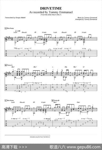 tommyemmanuel：drivetime（指弹吉他）|tommyemmanuel