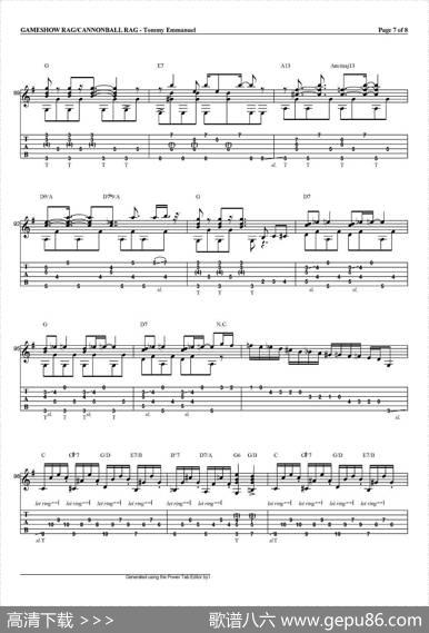 tommyemmanuel：gameshowragcannonballrag（指弹吉他）|tommyemmanuel