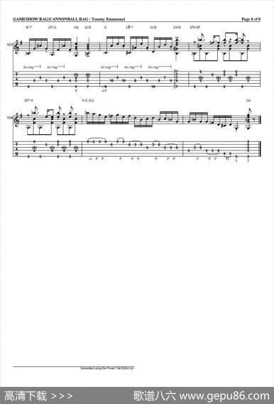 tommyemmanuel：gameshowragcannonballrag（指弹吉他）|tommyemmanuel