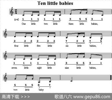 Tenlittlebabies（十个小朋友）（英文儿歌）