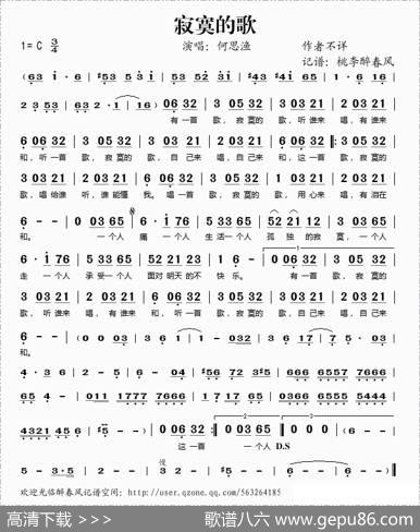 寂寞的歌（何思渔演唱版）