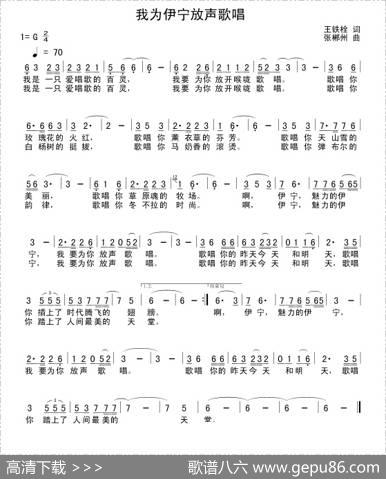 我为伊宁放声歌唱（王铁栓词张郴州曲） - 王铁栓|张郴州
