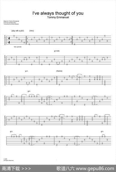tommyemmanuel；ihavealwaysthoughtofyou（指弹吉他）