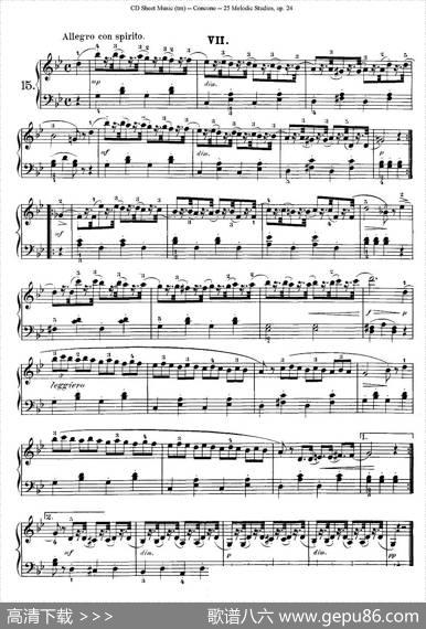 Concone-25MelodicStudieseasyandprogressive（11—15）|Concone