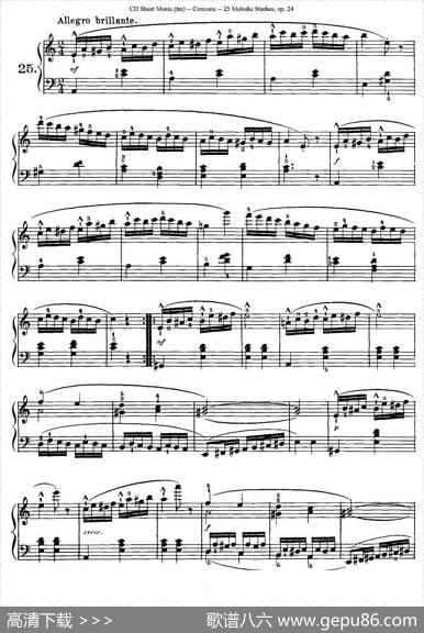 Concone-25MelodicStudieseasyandprogressive（21—25）|Concone