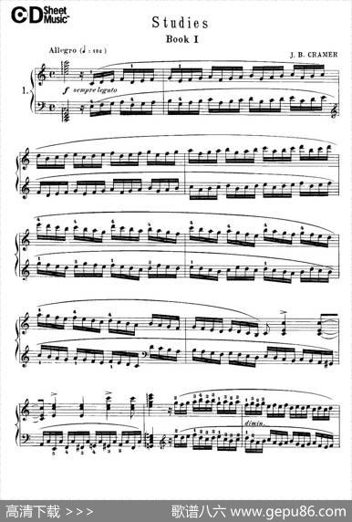 Cramer-84exercices（1—5）（克拉莫84首钢琴练习曲）|Cramer（克拉莫）