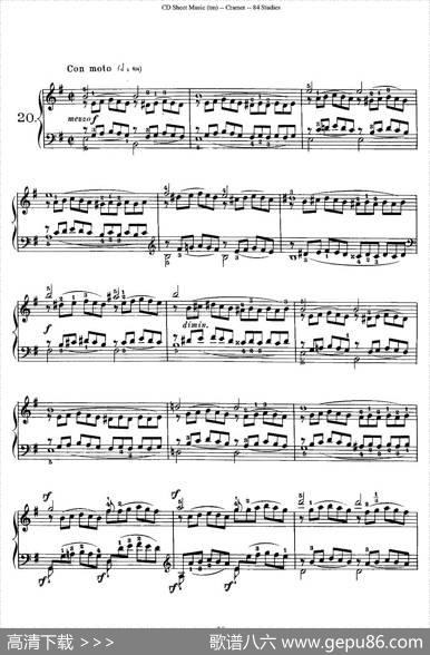 Cramer-84exercices（16—20）（克拉莫84首钢琴练习曲）|Cramer（克拉莫）