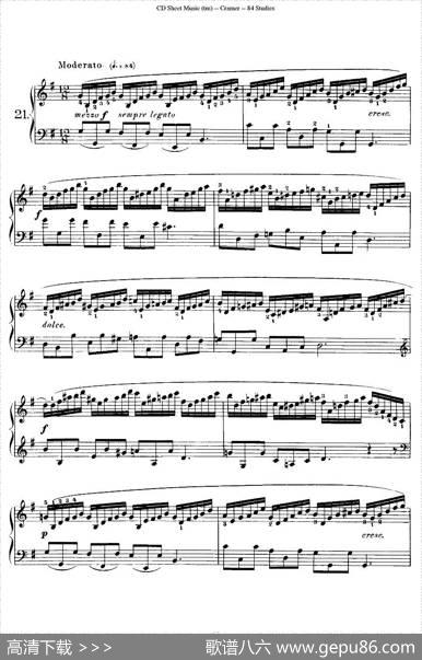 Cramer-84exercices（21—25）（克拉莫84首钢琴练习曲）|Cramer（克拉莫）