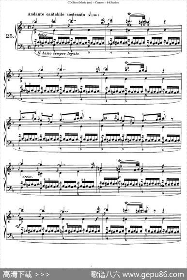 Cramer-84exercices（21—25）（克拉莫84首钢琴练习曲）|Cramer（克拉莫）