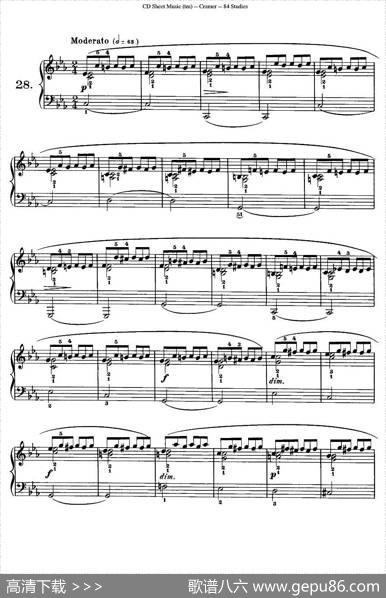 Cramer-84exercices（26—30）（克拉莫84首钢琴练习曲）|Cramer（克拉莫）