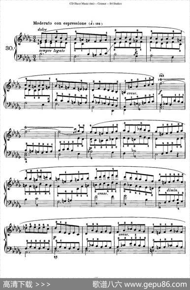 Cramer-84exercices（26—30）（克拉莫84首钢琴练习曲）|Cramer（克拉莫）
