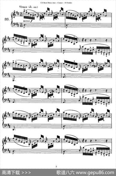 Cramer-84exercices（31—35）（克拉莫84首钢琴练习曲）|Cramer（克拉莫）