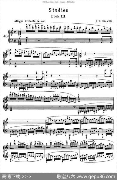 Cramer-84exercices（41—45）（克拉莫84首钢琴练习曲）|Cramer（克拉莫）