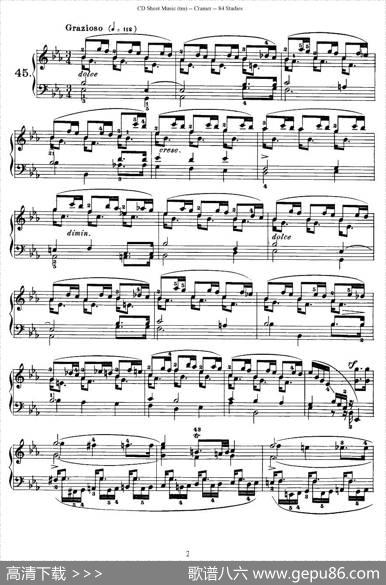 Cramer-84exercices（41—45）（克拉莫84首钢琴练习曲）|Cramer（克拉莫）