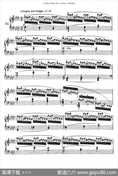 Cramer-84exercices（51—55）（克拉莫84首钢琴练习曲）|Cramer（克拉莫）